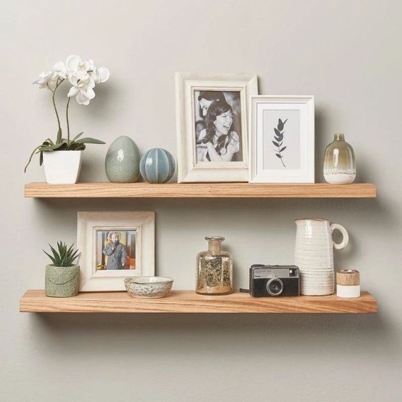 Prateleira invisível de Madeira Pinus Premium incluso bucha e parafuso | nicho decoração OK