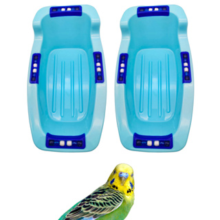 Kit Com 2 Banheira Para Colopsitas Periquitos Pássaros Aves Com Missanga Toco Tucano Azul em Oferta na Shopee
