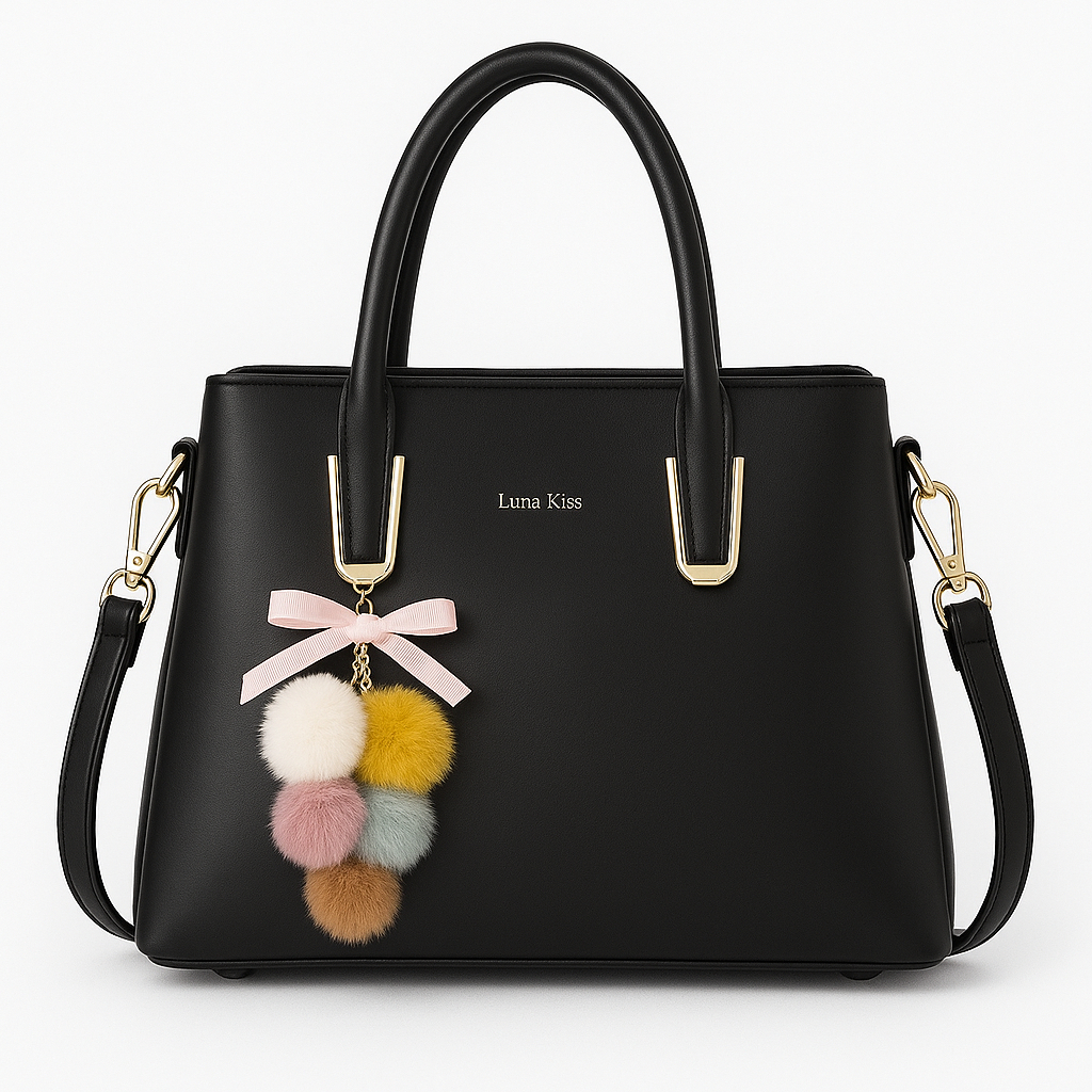 Bolsa Feminina Transversal Media Casual Tiracolo Preta Bolsa Branca Com Porta Cartão