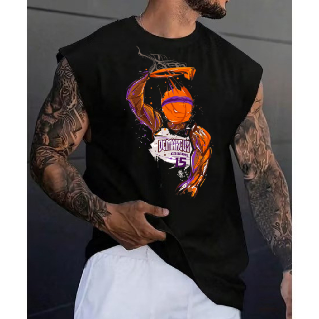 Camiseta Regata Oversized Basquete Basketball Demarcus Lançamento Algodão Premium Confortável