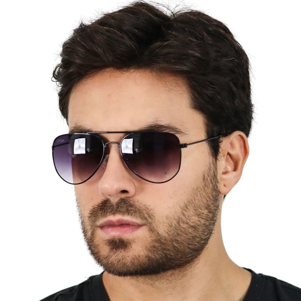 Óculos de Sol Escuro Aviador Clássico Masculino Proteção UV400 Moderno