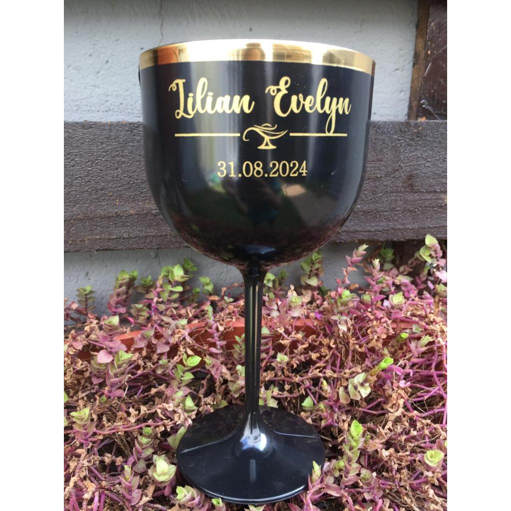 20 Taças de Gin com borda metalizada personalizadas com 1 cor na arte em Oferta na Shopee