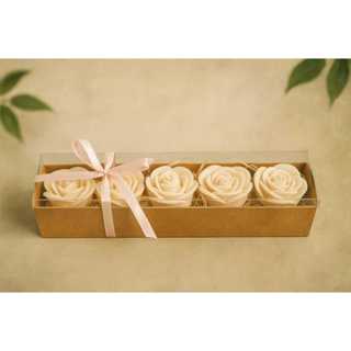 Kit de Vela Mini Rosas na Caixinha Kraft em Oferta na Shopee