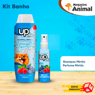 kit Shampoo para cachorro pet Mirtilo Framboesa 500ml + Perfume para Cachorro mirtilo framboesa 60mL em Oferta na Shopee