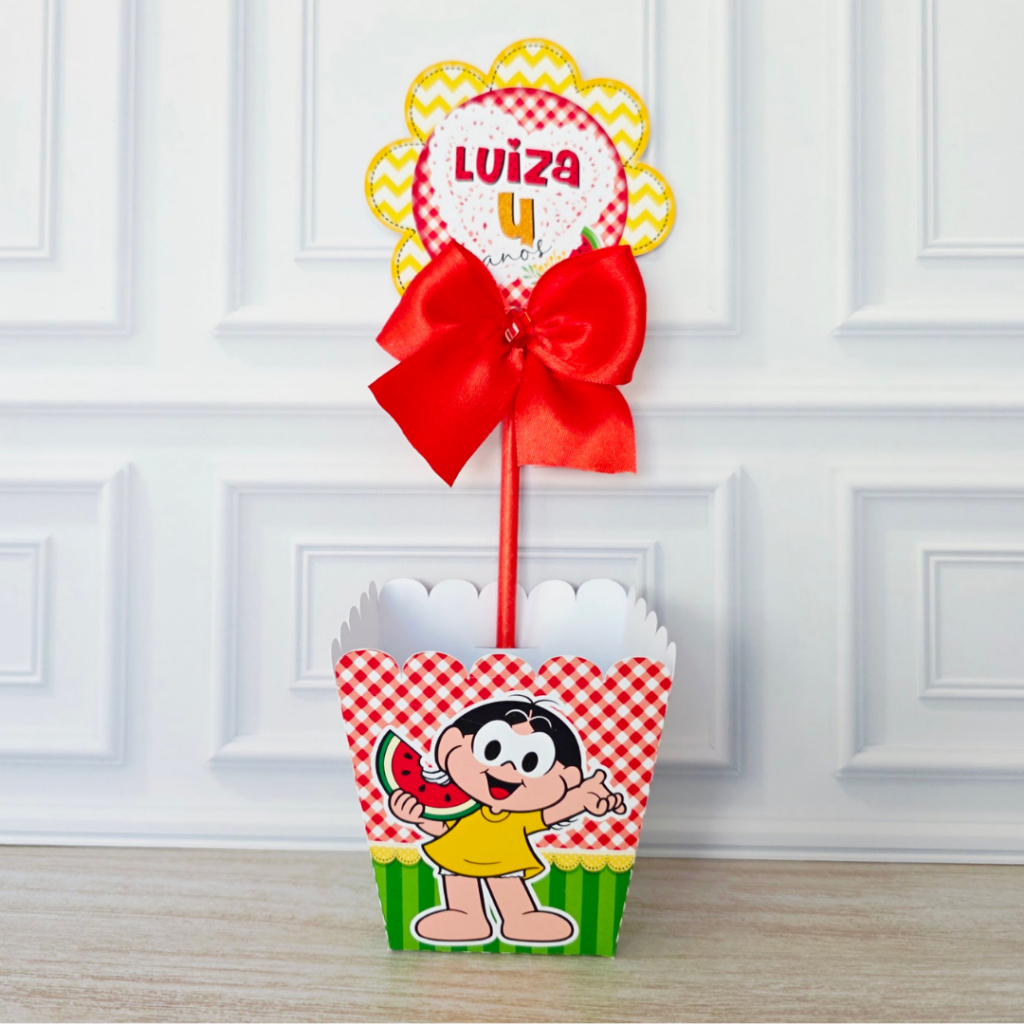 Centro de Mesa Magali Enfeite de Mesa Personalizado para Festa Infantil Lembrancinha ( PEGUE E MONTE)