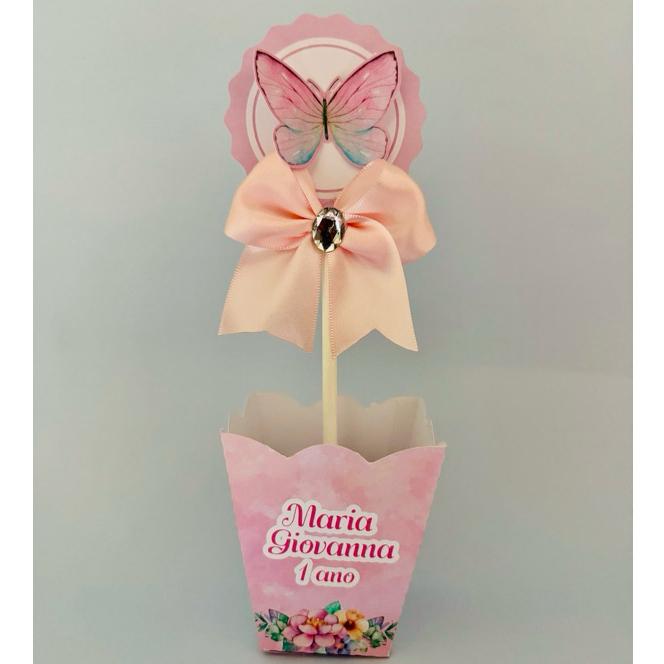 Cachepô Personalizado Jardim Encantado  | Centro de Mesa Personalizado | Jardim Borboleta