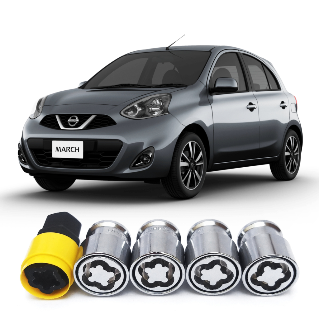 Trava porca Parafuso Antifurto Nissan March 2013 a 2021
