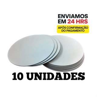 Kit 10 Cake Board para Bolo MDF 10cm Tabuleiro para Bolo 3mm Redondo em Oferta na Shopee