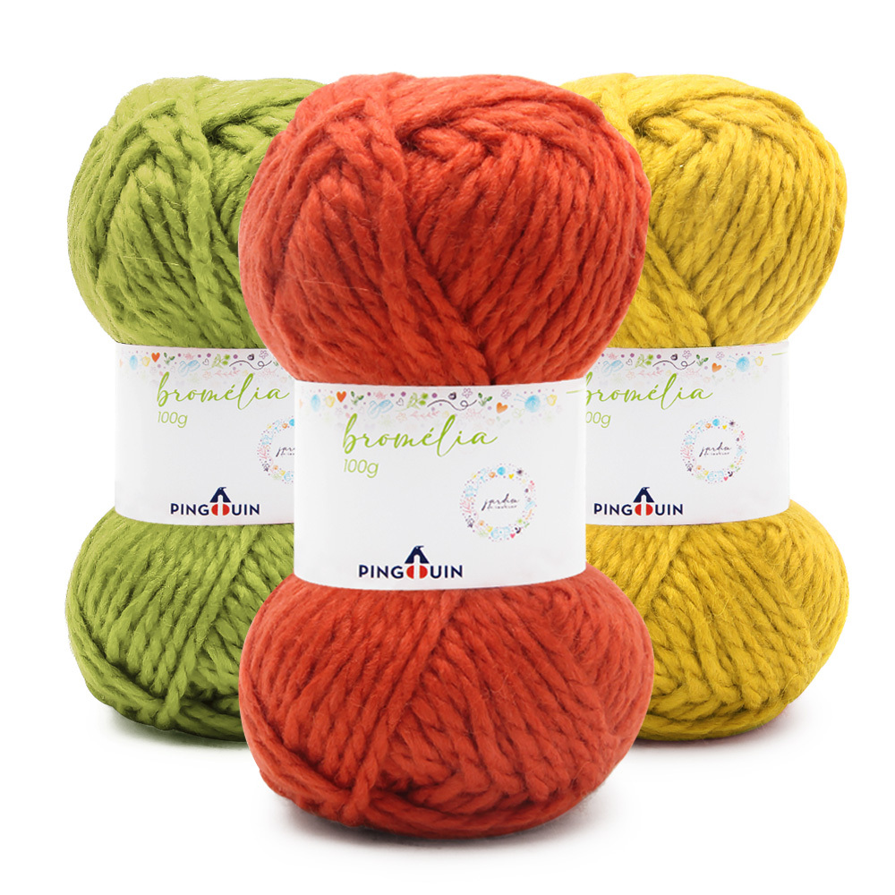 Fio Bromélia Pingouin 100g 80 metros TEX 1250 70% Acrílico/20% Lã/10% Alpaca