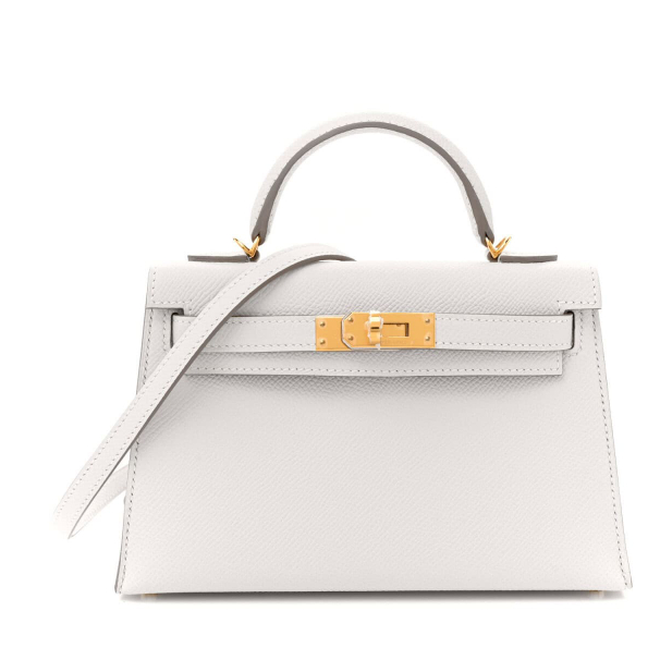Bolsa Mini em Couro Legítimo - Desejo do momento – Off White com Aço Dourado