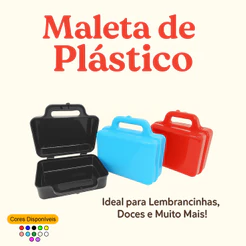 Kit 12 Maletinhas Plásticas Coloridas Baú para Lembrancinha de Festa Infantil e Aniversário Brinde