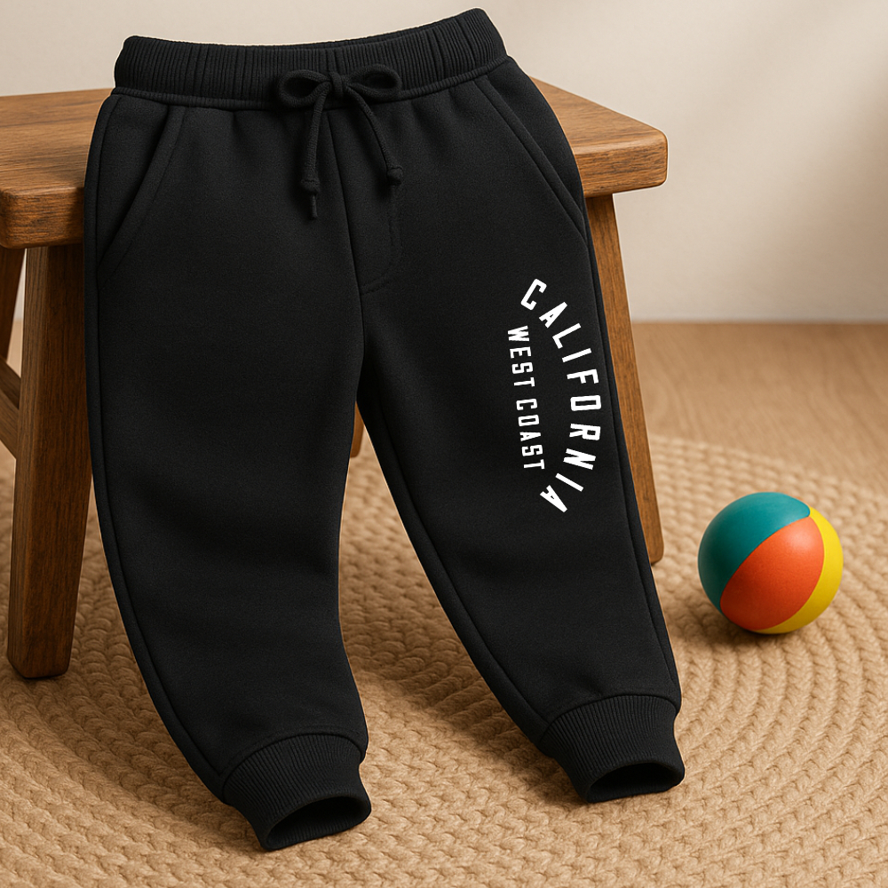 Calça Moletom Unissex Frio Menino Menina Algodão California West Coast Style em Oferta na Shopee