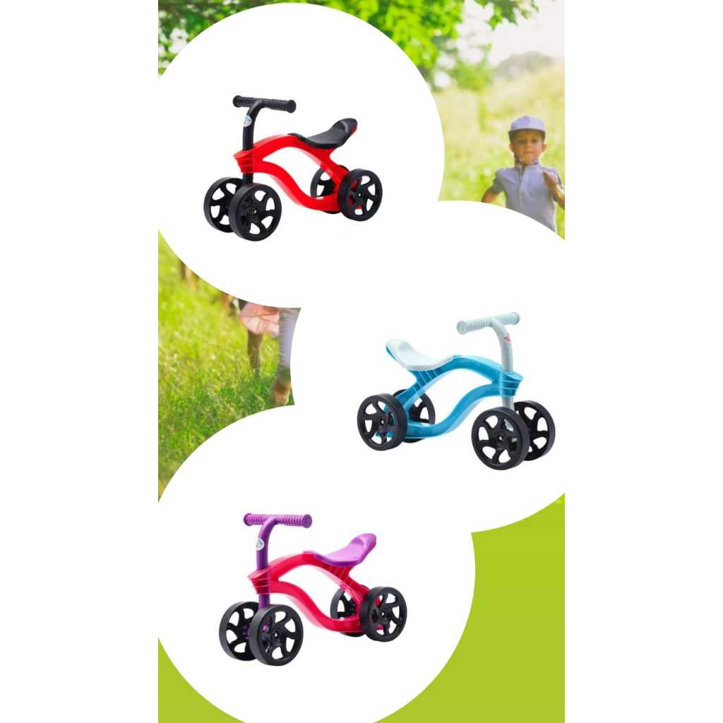 Bicicleta De Equilíbrio Infantil Futurista Sem Pedal 4 Rodas Menino Menina Bebê Andador Coordenação