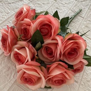 Buquê artificiais de rosas com 10 cabeças - RS708 em Oferta na Shopee