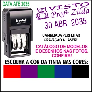 Carimbo Datador Para Professor Texto+desenho Trodat 4850 - COMPRA 100% GARANTIDA em Oferta na Shopee