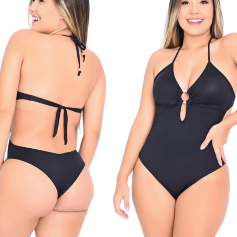 Maiô/Body Feminino Moda Praia Verão com Bojo Impermeável Detalhe Acrílico Seio