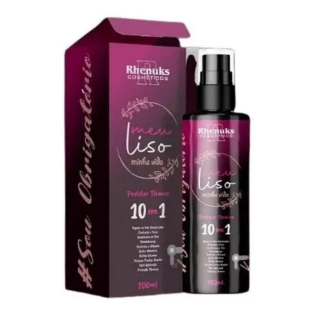 Rhenuks Meu Liso Minha Vida - Spray Protetor Térmico 10 em 1 Perfume Incrível Brilho Intenso em Oferta na Shopee