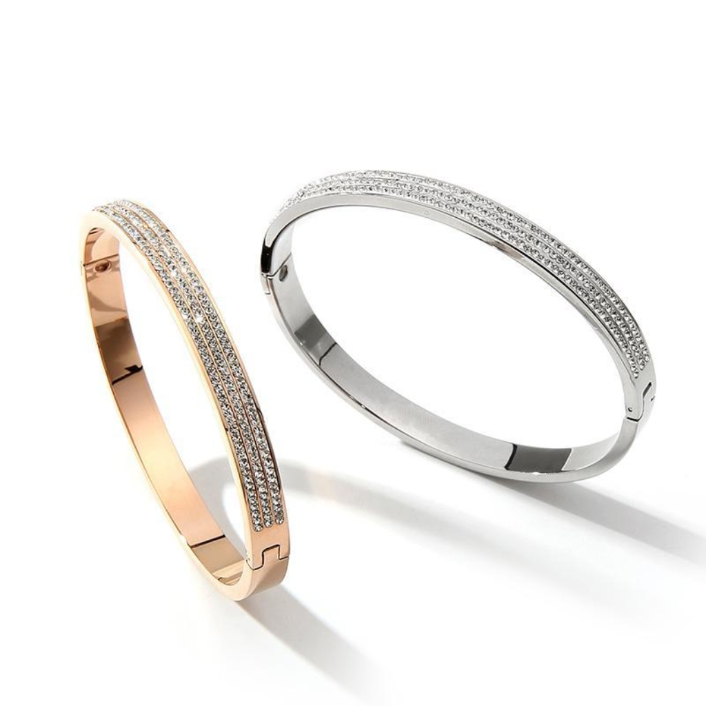 Pulseira Bracelete Feminino De luxo Aço Cirúrgico 316L