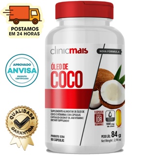 Óleo De Coco - 60 Cápsulas 1000mg - Clinicmais em Oferta na Shopee