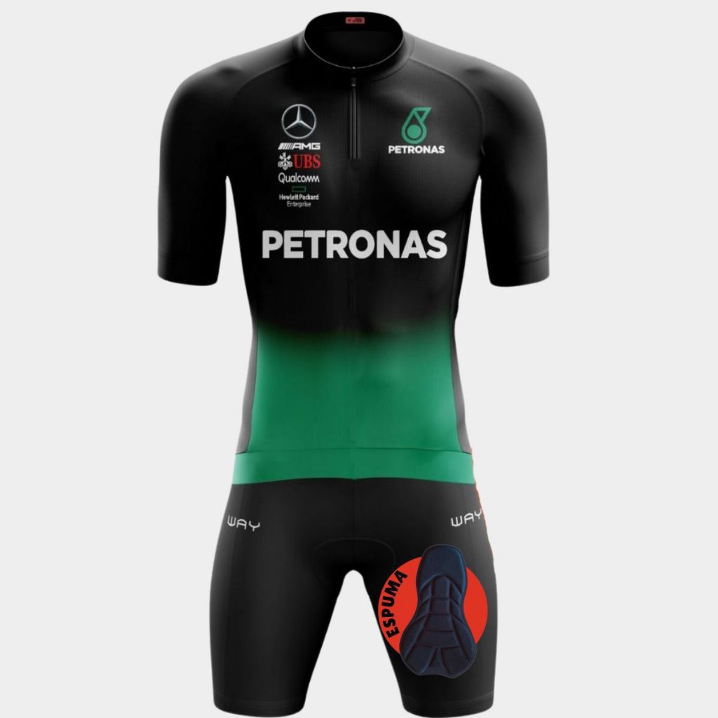 Conjunto Kit Ciclismo Masculino Proteção UV Short Bermuda Forro Espuma Bicicleta Mtb