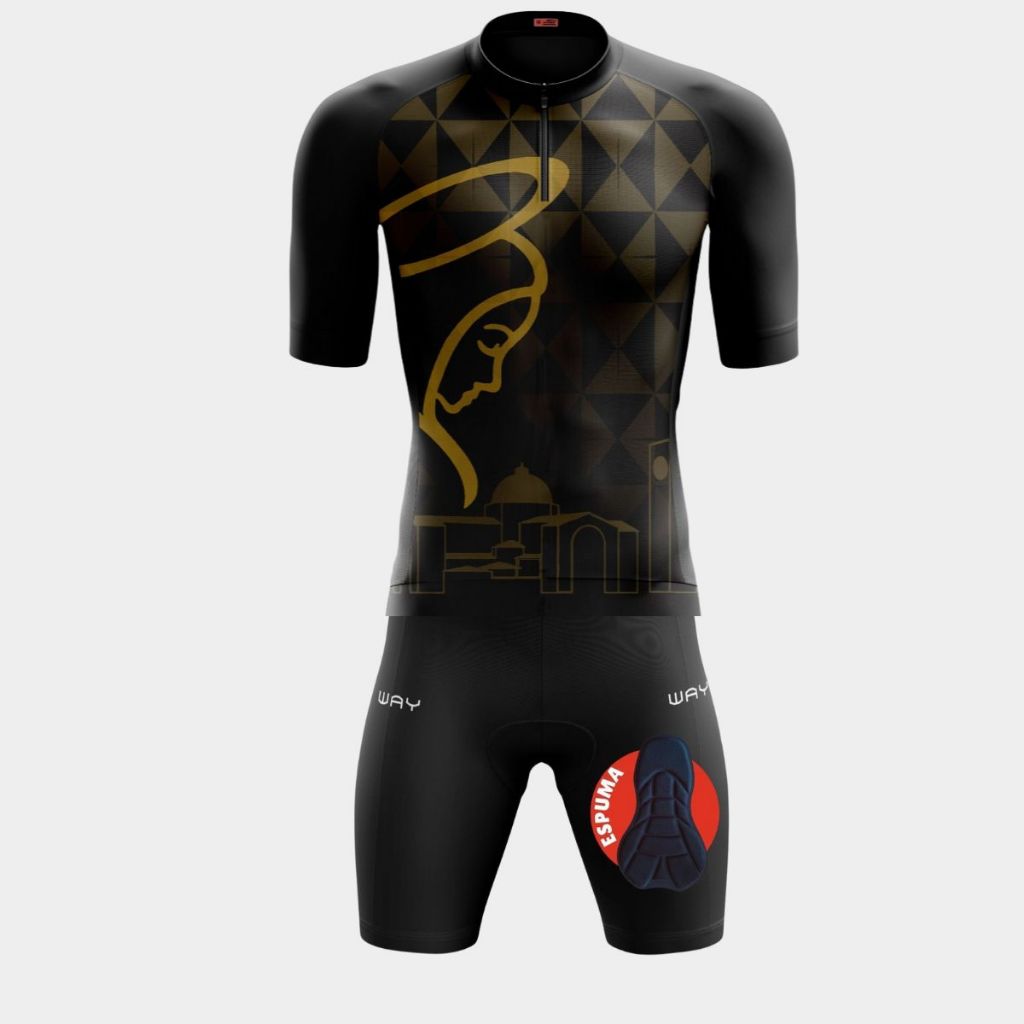 Kit Ciclismo Masculino Conjunto Bermuda Acolchoado Espuma Camisa Proteção UV Bike Pedalar MTB
