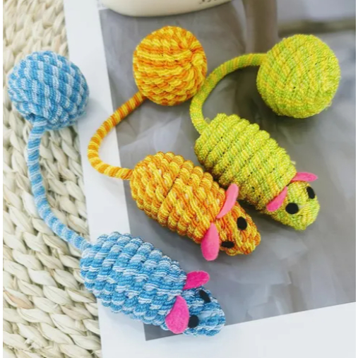 Brinquedo Para Gatos Ratinho De Poliéster Arranhador Interativo