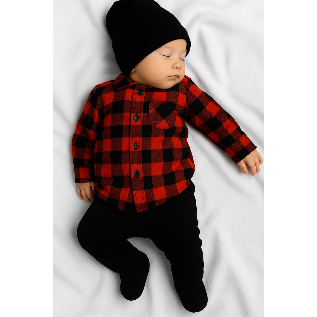 Conjunto xadrez para bebê 3 peças 0 a 3 meses