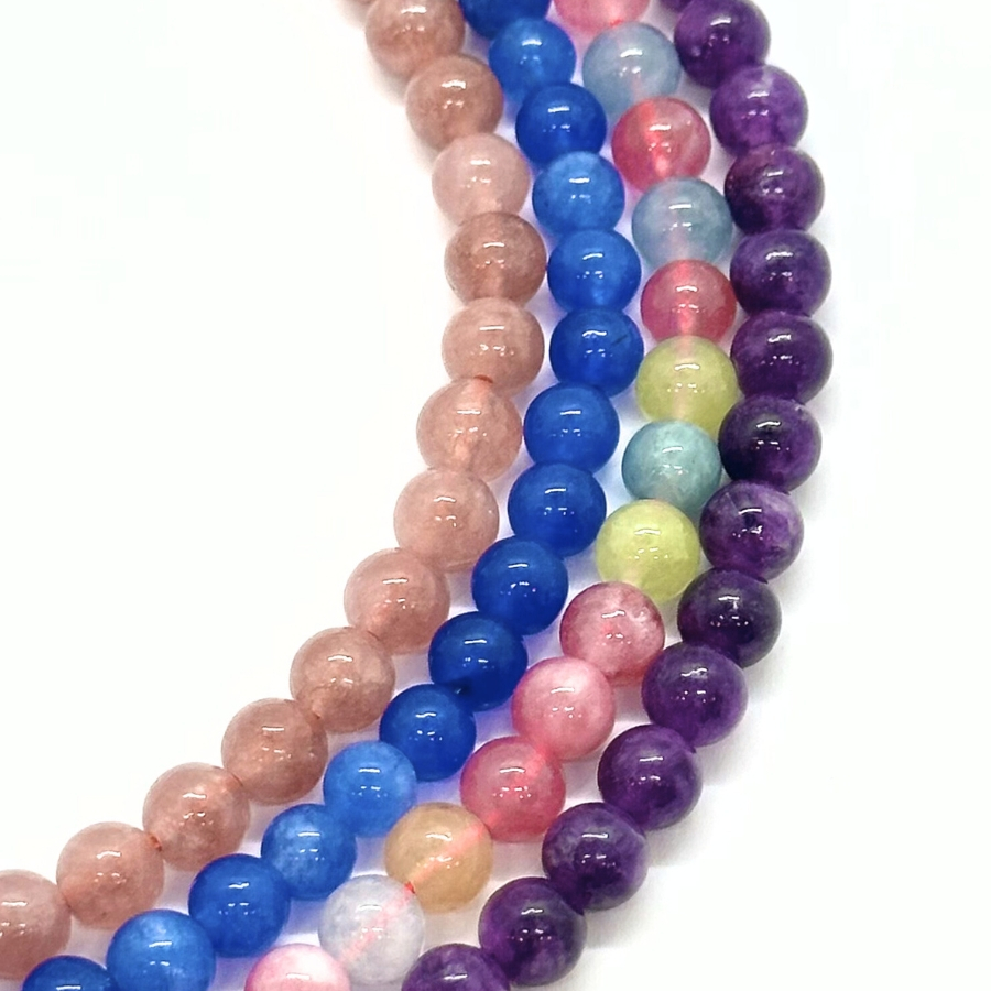 Imagem Fio de Pedra Natural 6mm aprox 60 contas Guia Japamala