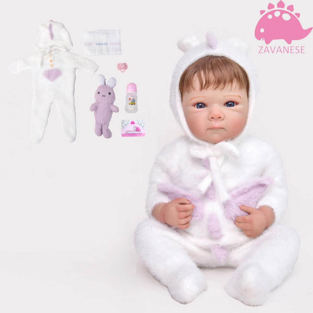 Boneca Bebe Reborn Menina 100% Silicone Pode Dar Banho Recem Nascida ZAVANESE - Mom & Baby