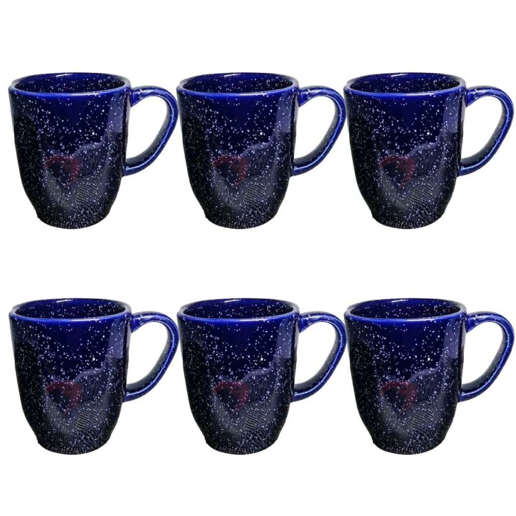 Conjunto Canecas Ryo Safira 260 Ml Oxford Porcelana