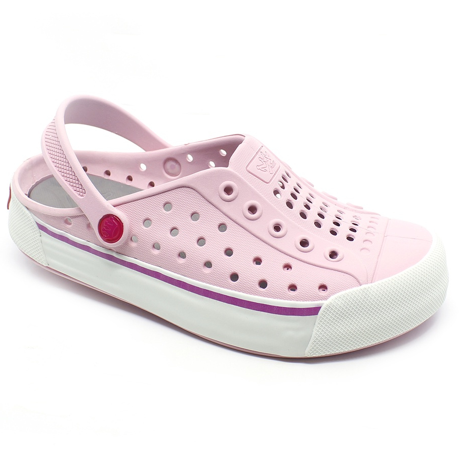 Babuche Sandália Papete Plugt Adulto Feminino Revirão Rosa Claro Confortável Leve Antiderrapante em Oferta na Shopee