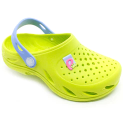 Babuche Sandália Chinelo Infantil Plugt Menina Confortável Macio Leve Básico Verde Neon Promoção