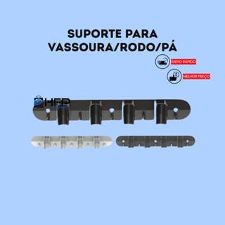 Suporte para vassoura/ rodo/ pá de parede resistente e prático acompanha bucha e parafuso em Oferta na Shopee
