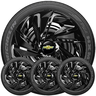 Kit 4 Calotas Esportivas Aro 13 14 Linha Nitro Unicolor Compativel Em Cobalt Cruze Onix Corsa em Oferta na Shopee