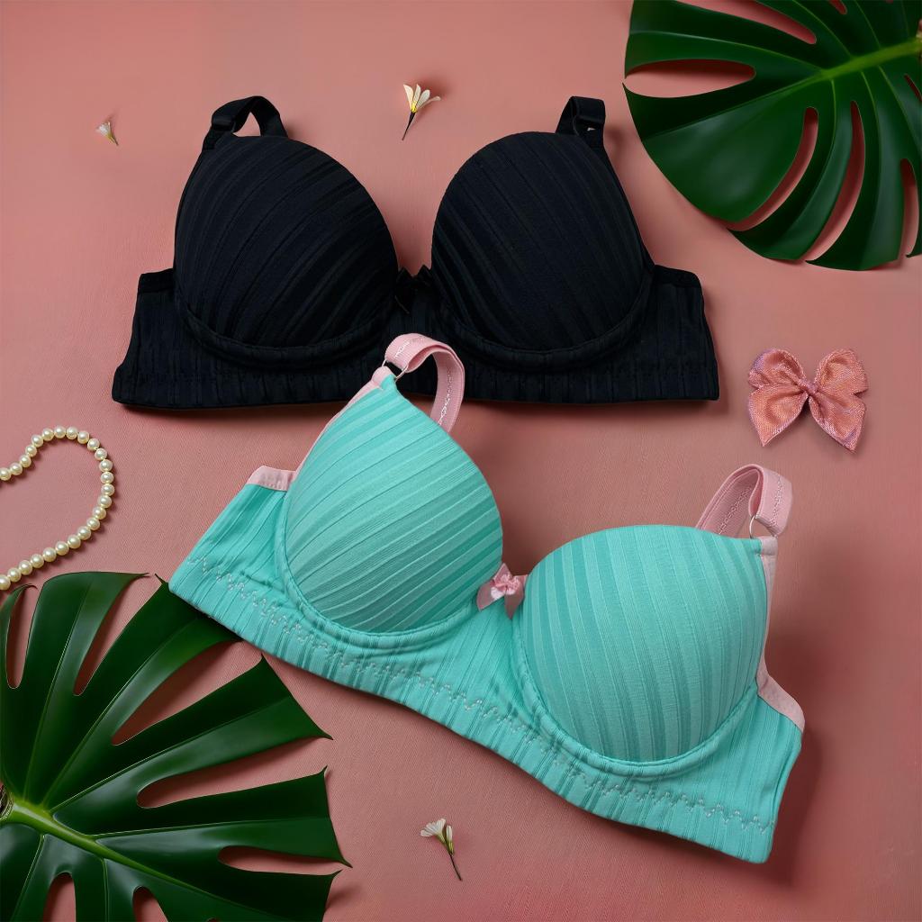 Kit C/2 sutiã solteirinho canelado reforçado alça larga P ao GG Direto da fabrica