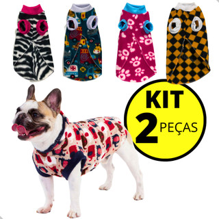 Roupas para Cachorro Roupinha Roupa Pet para Cães Gatos Soft Gatas Pinscher Shitzu Pug Inverno Frio