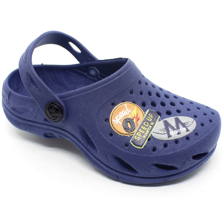 Babuche Sandália Papete Chinelo Infantil Plugt Menino Carro Azul Marinho Confortável Promoção