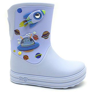 Bota Galocha Infantil Plugt Divertida Foguete Espacial Brilha No Escuro - Azul em Oferta na Shopee