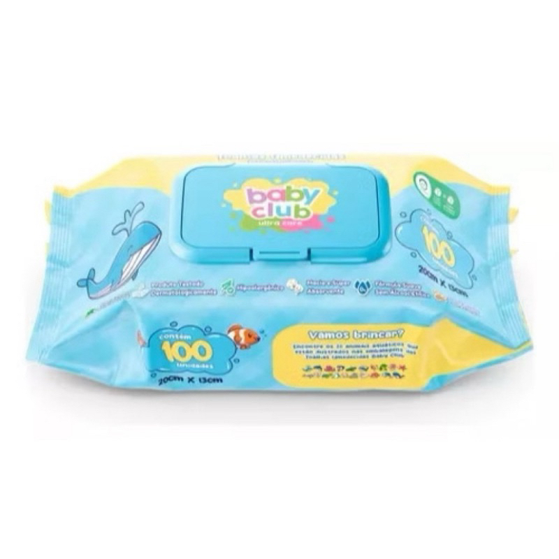 Kit 12pct com 100 un Cada Lenço Umedecido Toalha BABY FREE