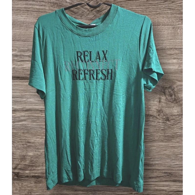 Blusa Feminina Manga Curta Estampa Relax Cor Verde