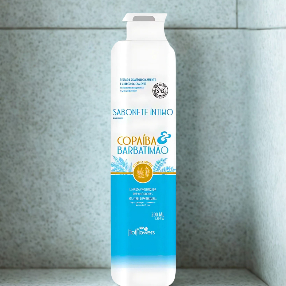 SABONETE INTIMO COPAÍBA E BARBATIMÃO A BASE DE EXTRATO NATURAIS ANTI ODOR E CLAREADOR  200ml