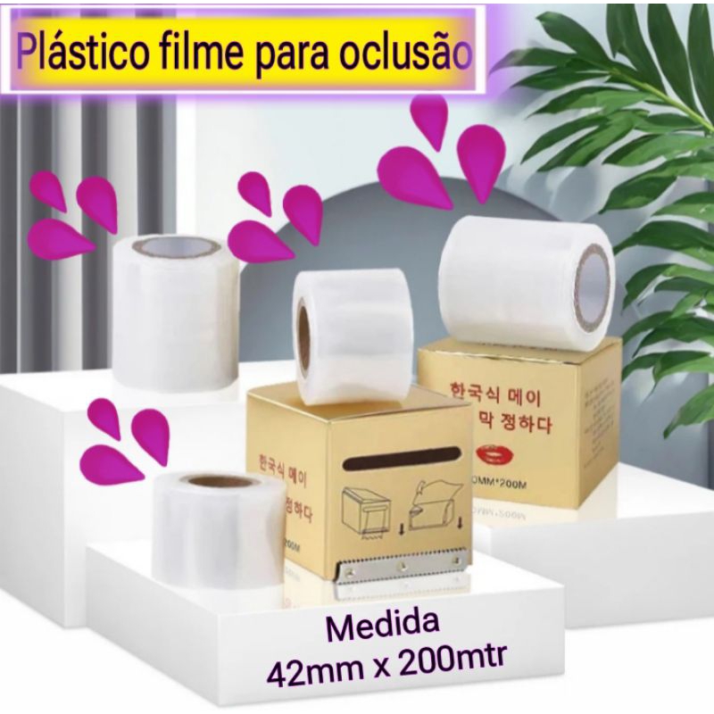Plástico filme para oclusão microblading sobrancelhas lábial estética