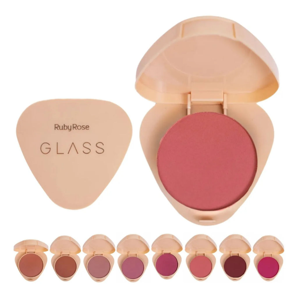Blush Compacto Ultrafino Aveludado Glass by Ruby Rose