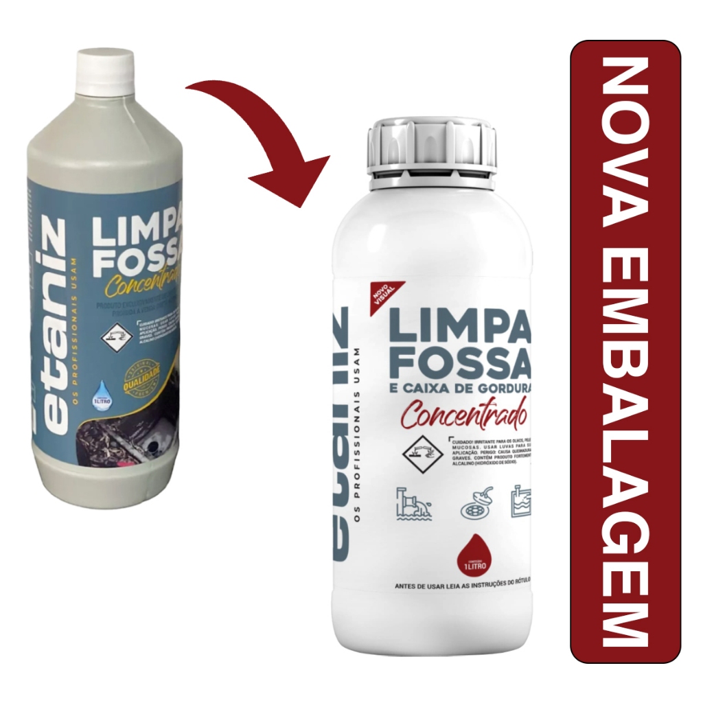 Limpa Fossa Concentrado 1 L Dissolve Gordura E Crosta Etaniz em Oferta na Shopee