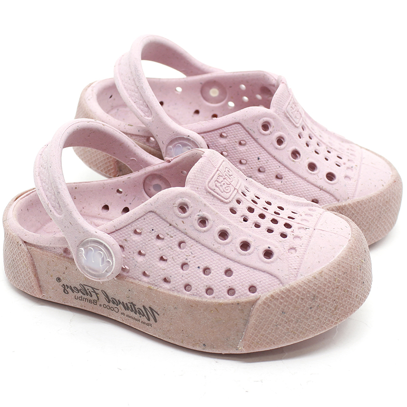 Sandália Babuche Chinelo Infantil Plugt Menina Fibras Naturais Coco Bambu Confortável Rosa Claro em Oferta na Shopee