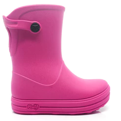 Galocha Bota Infantil Plugt Menina Básica Leve Confortável Impermeável Antiderrapante Rosa Pink