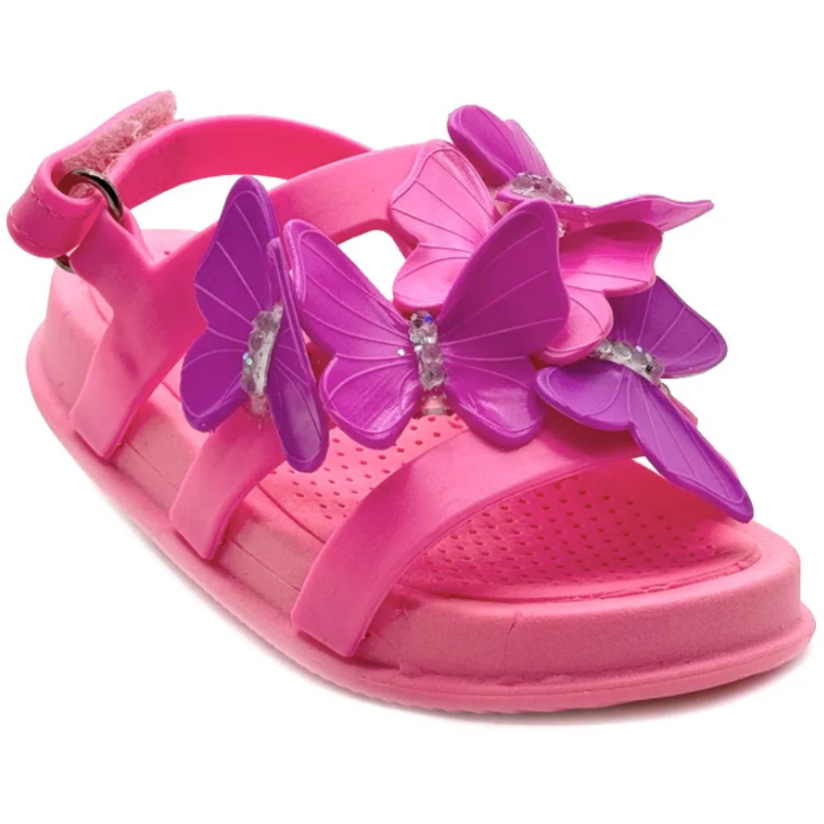 Sandália Infantil Papete Borboleta Primeiros Passos Bebê Menina Original Confortável Macio Leve - Baby & Kids Fashion