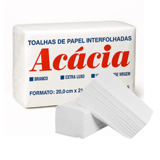 Kit com 5 pacotes Papel Interfolha Acacia 20x21 em Oferta na Shopee