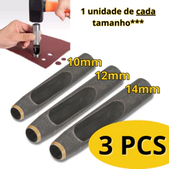 Vazador Furador Perfurador 10,12,14mm para Couro Eva Lonas Cinto Borracha Papelão - Vonder