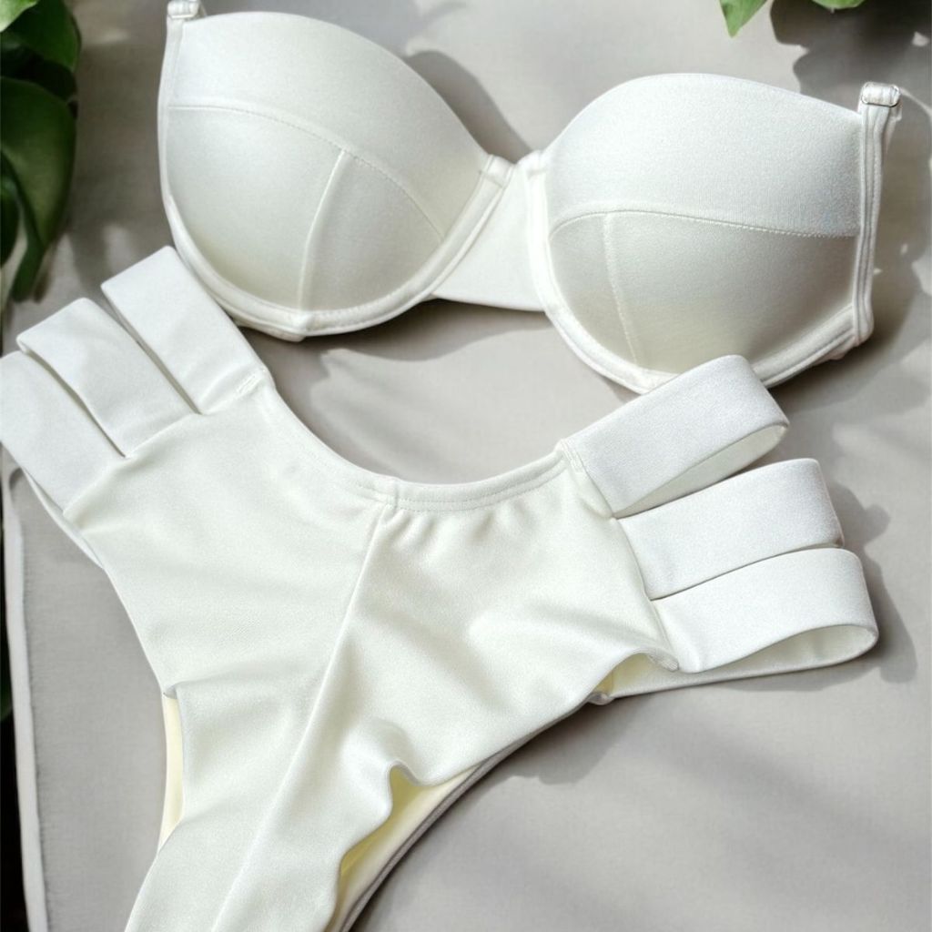 Biquíni Cintura Alta Hot Pant Feminino Top Retrô Calcinha com Duplo Tecido em Oferta na Shopee